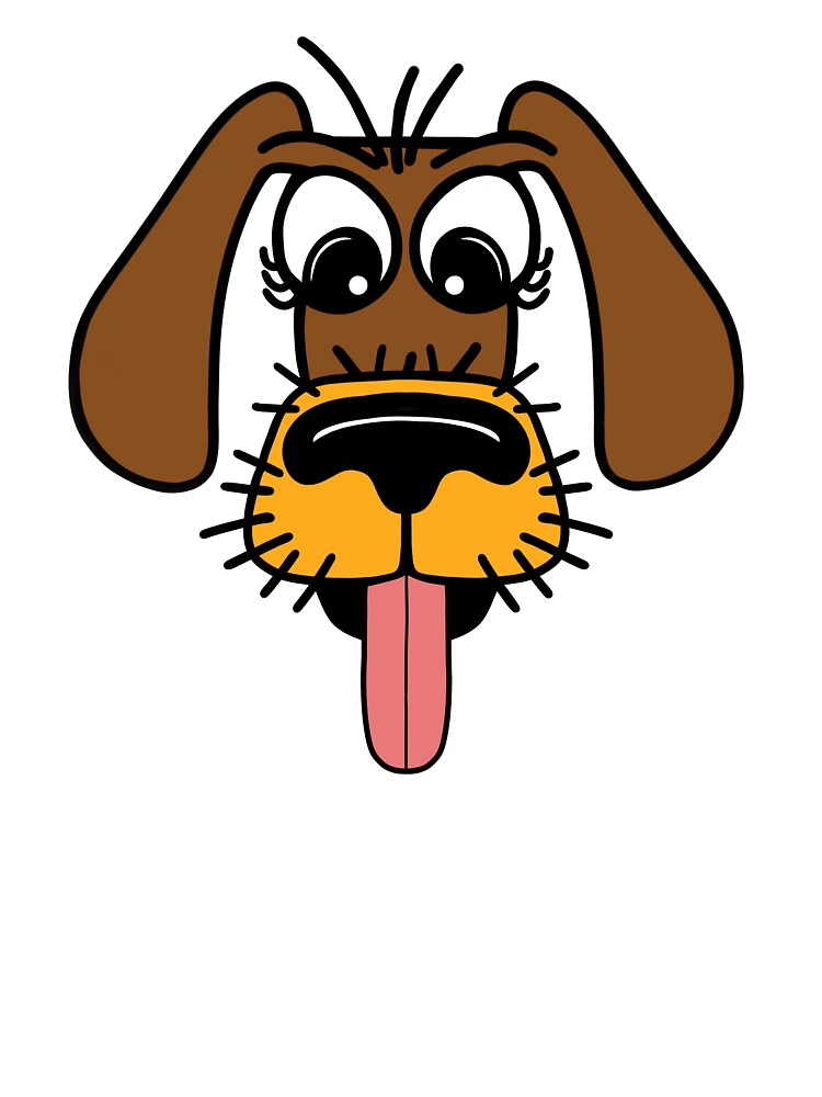 Funny Dog Face With Tongue Hanging Out by Sartoris Art T-Shirts, Hoodie, Sweatshirt | BlankRebels.com (Image 3)