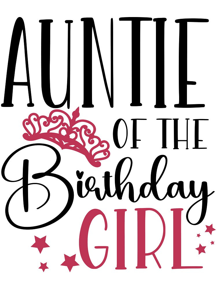 Family Matching Birthday Squad Auntie of the Birthday Girl Birthday Squad Party Favors by mysticblvd T-Shirts,... (Image 3)