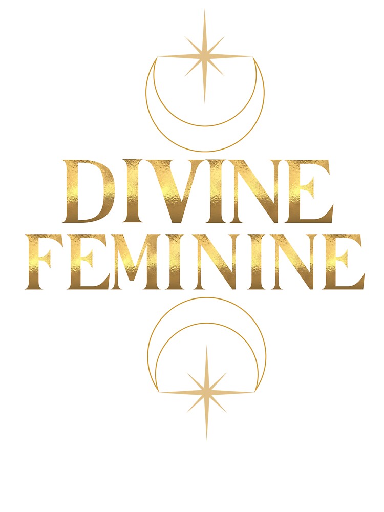 Divine Feminine – Celestial Star & Moon Design | Golden Frequency by GoldenFrequency T-Shirts, Hoodie, Sweatshirt (Image 3)