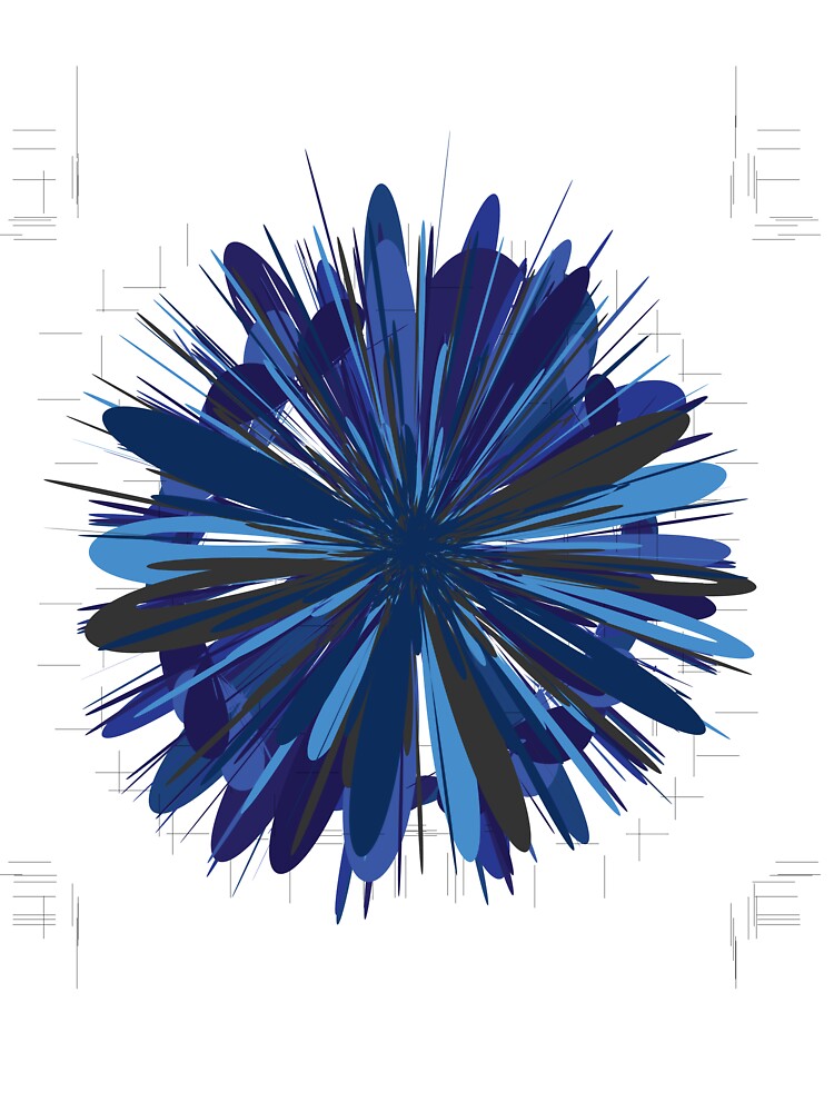 Abstract blue flower by atedesigns