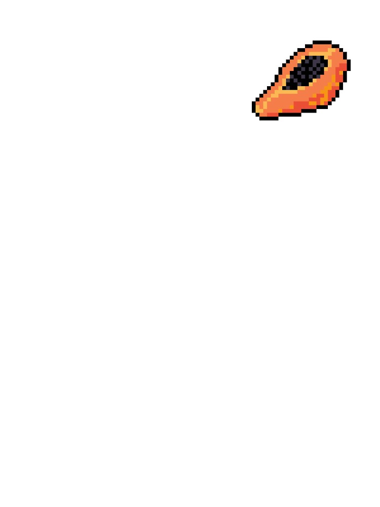 Pixel Papaya Slice - pixel food art by LittleFoodShop T-Shirts, Hoodie, Sweatshirt | BlankRebels.com (Image 3)