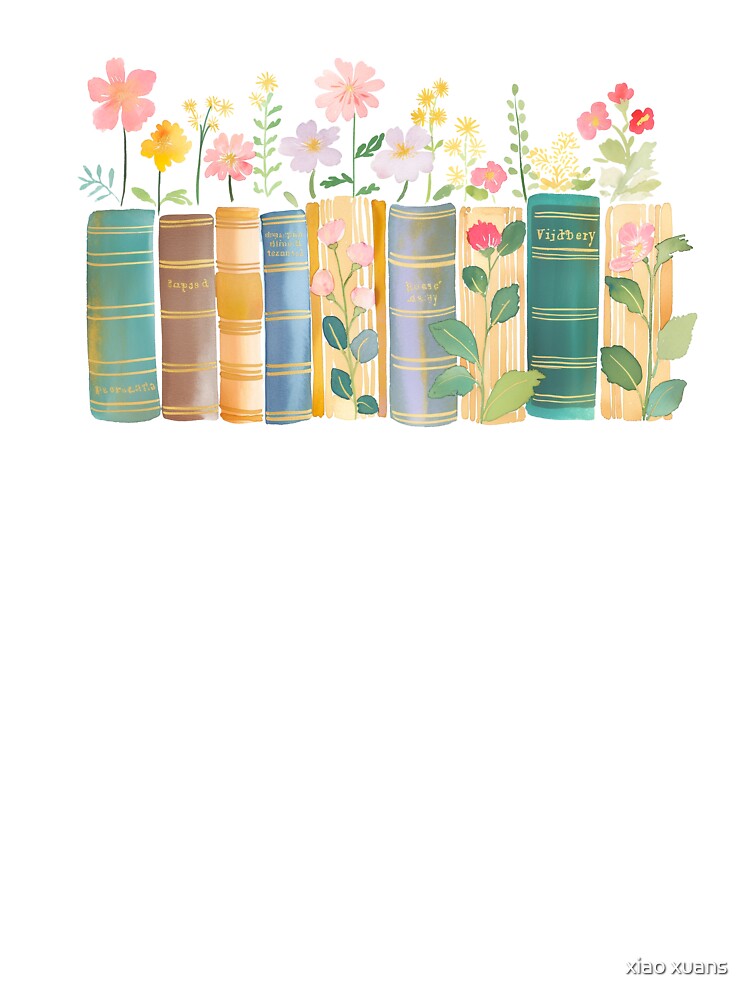 Flowers Growing From Bookshelf by xiao xuans T-Shirts, Hoodie, Sweatshirt | BlankRebels.com (Image 3)