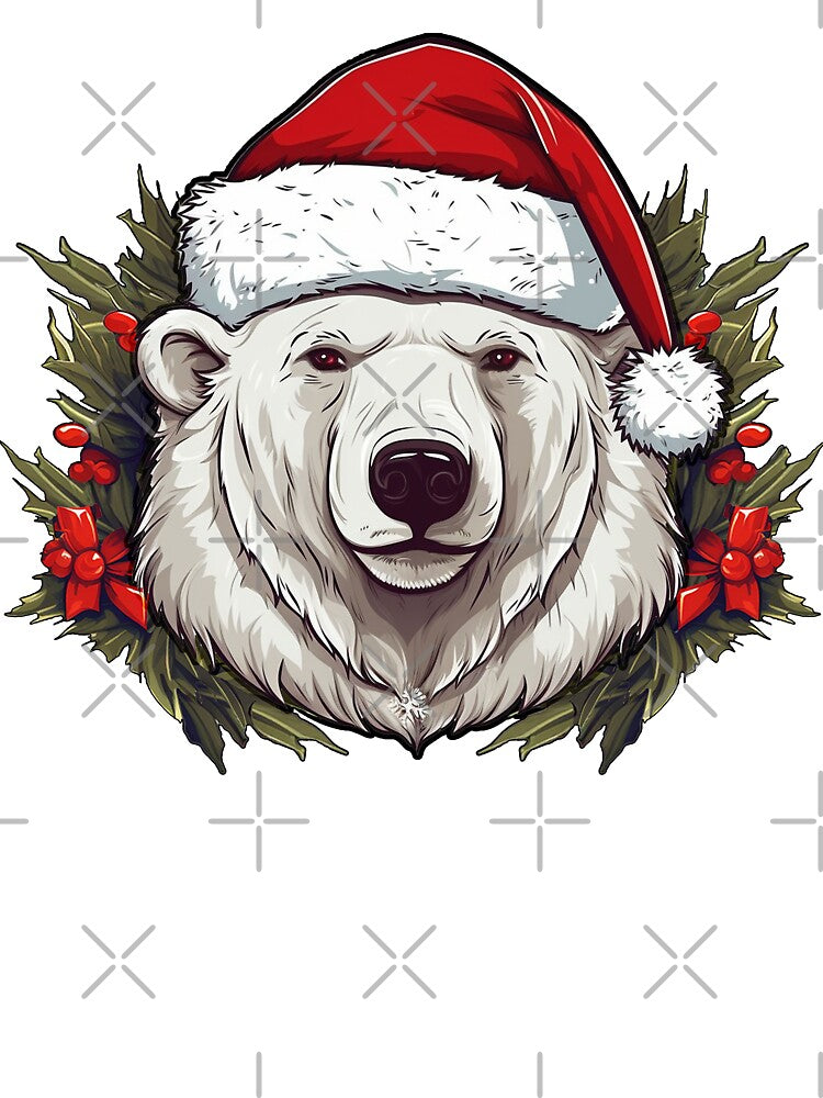 Adorable Christmas Bear donning a Santa Claus hat by MOA-trends