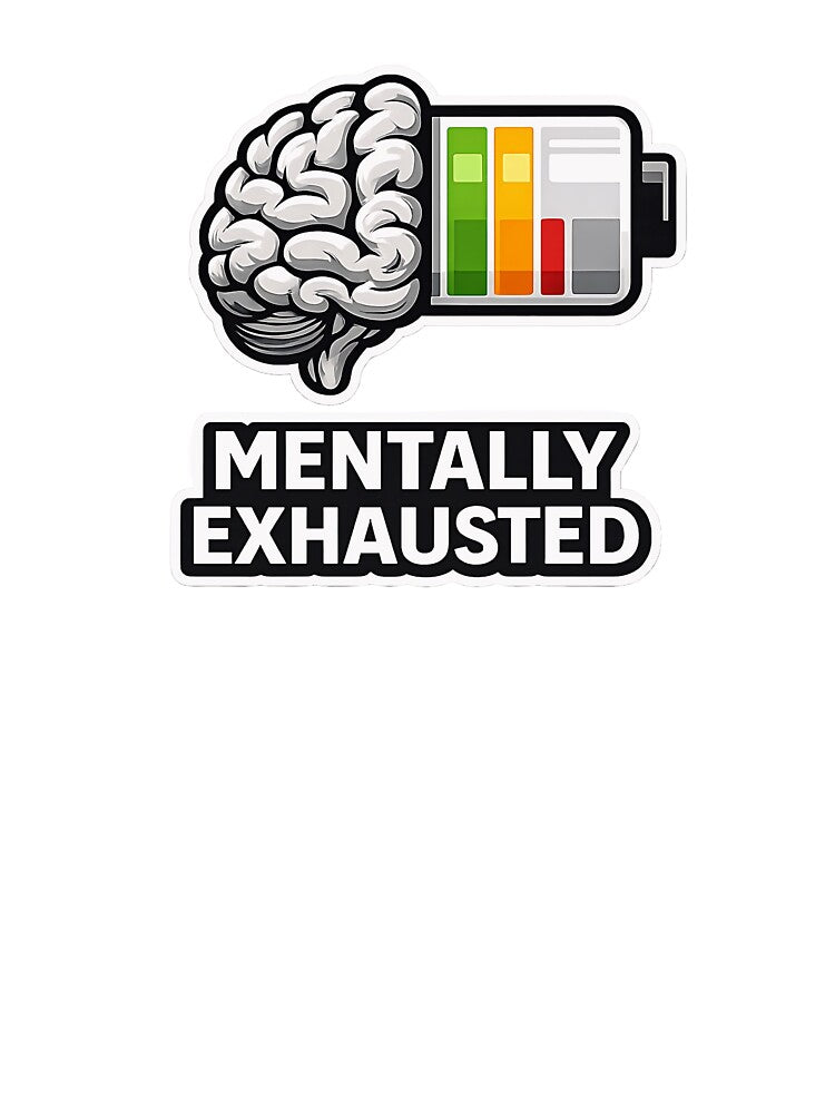 Mentally Exhausted – Low Battery Brain by luxurytoushes T-Shirts, Hoodie, Sweatshirt | BlankRebels.com (Image 3)