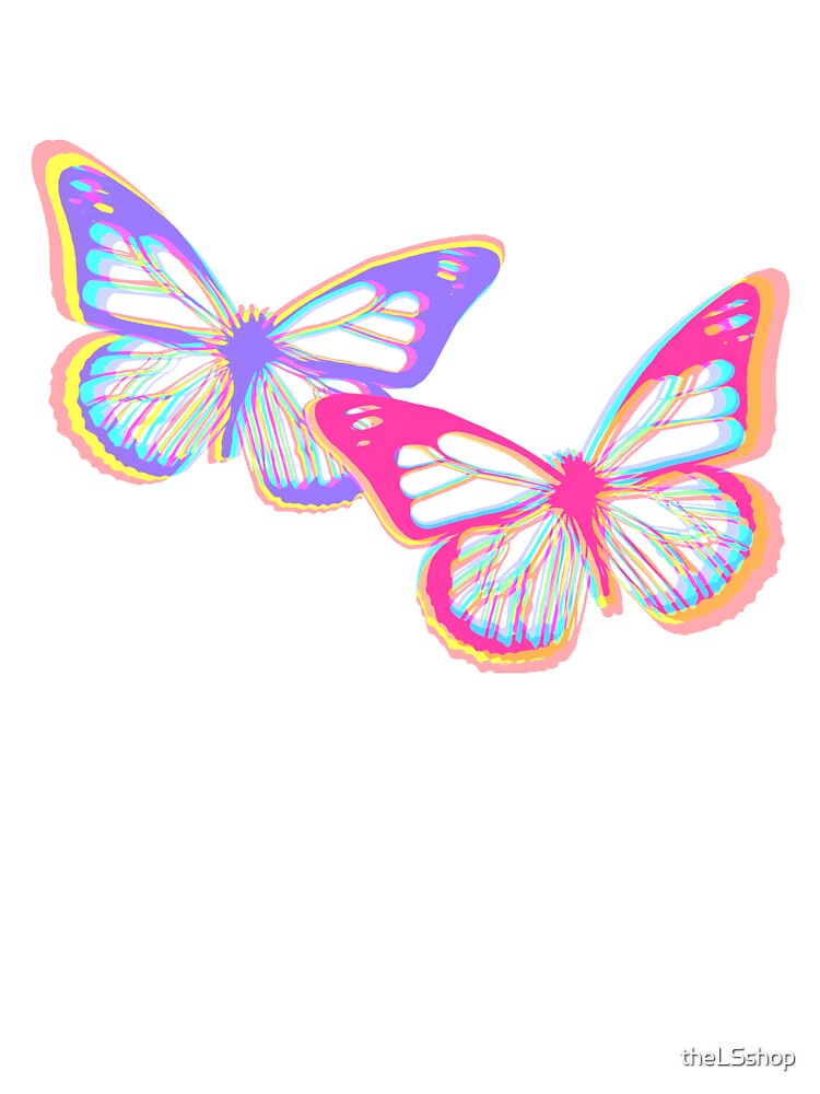 Retro Butterfly Print by theLSshop T-Shirts, Hoodie, Sweatshirt | BlankRebels.com (Image 3)