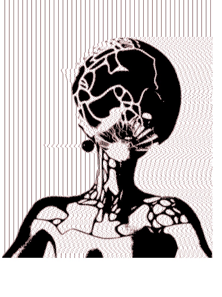 Anatomical Skull with Glitch Effect by Bisteso T-Shirts, Hoodie, Sweatshirt | BlankRebels.com (Image 3)
