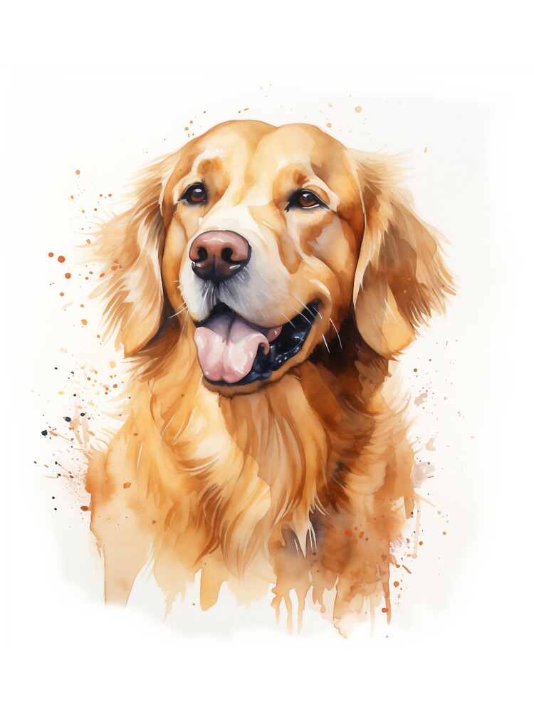 Golden Retriever Watercolor Portrait by Samuelsboro T-Shirts, Hoodie, Sweatshirt | BlankRebels.com (Image 2)