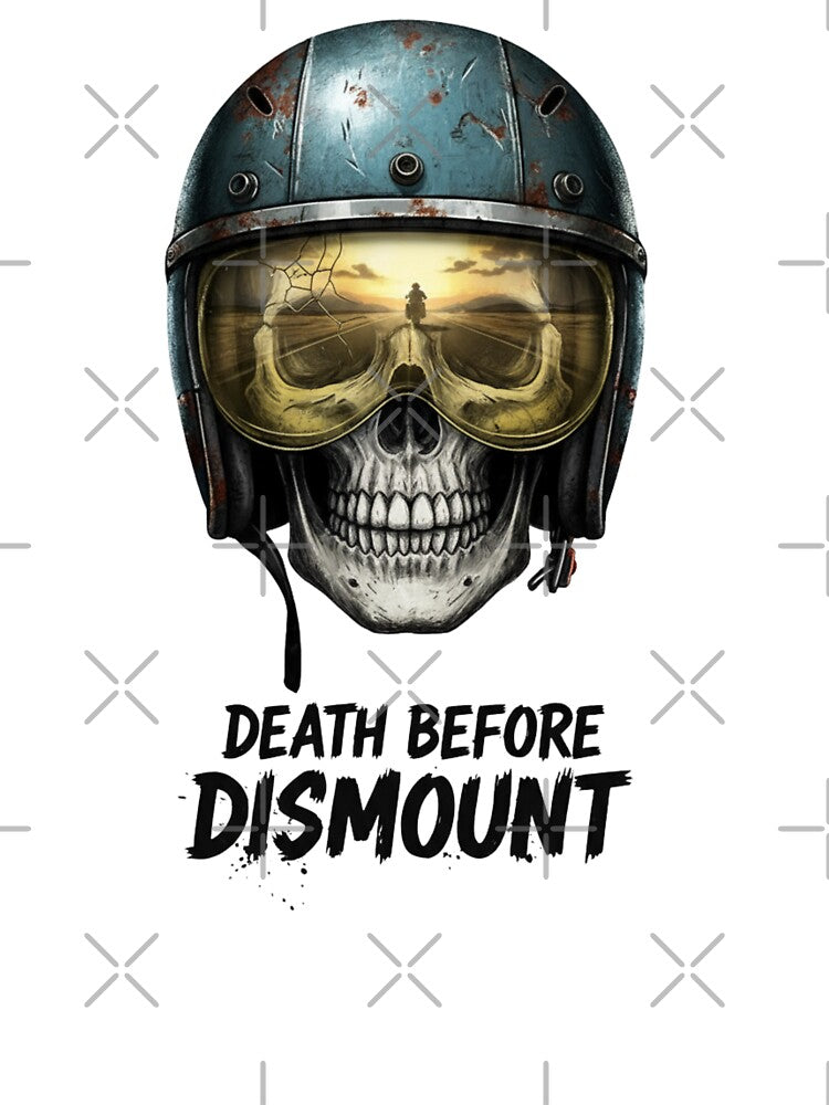 Death Before Dismount – Skull Motorcycle Rider Design by TwoWheels-shop T-Shirts, Hoodie, Sweatshirt (Image 3)