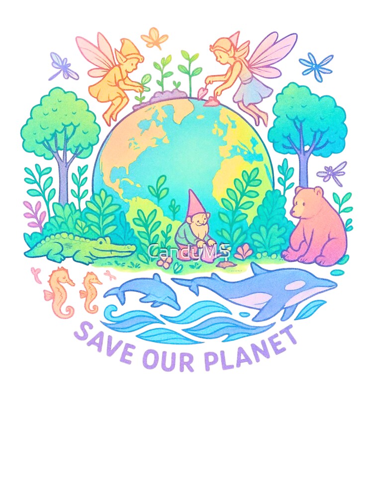 Save our Planet emblem by CandyMS T-Shirts, Hoodie, Sweatshirt | BlankRebels.com (Image 3)