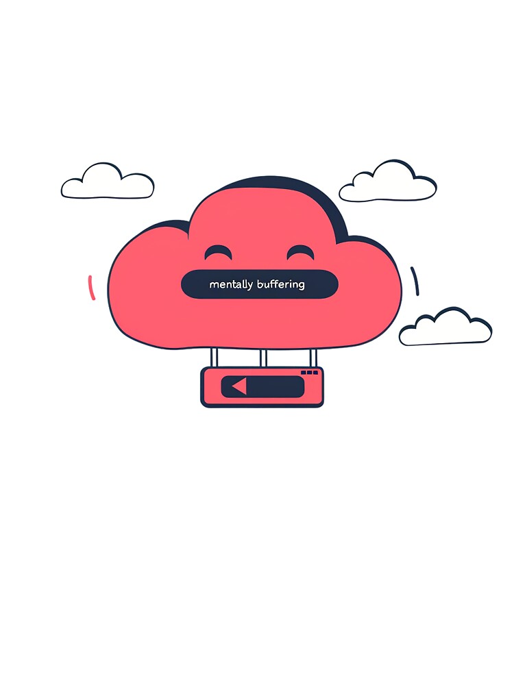 Sad Cloud – Mentally Buffering by Overthink Juice T-Shirts, Hoodie, Sweatshirt | BlankRebels.com (Image 3)