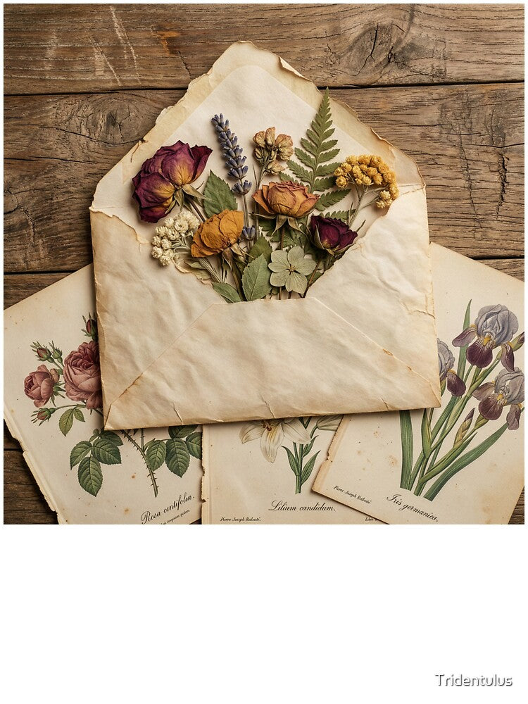 Dried Flowers and Botanical Prints on Desk by Tridentulus T-Shirts, Hoodie, Sweatshirt | BlankRebels.com (Image 3)