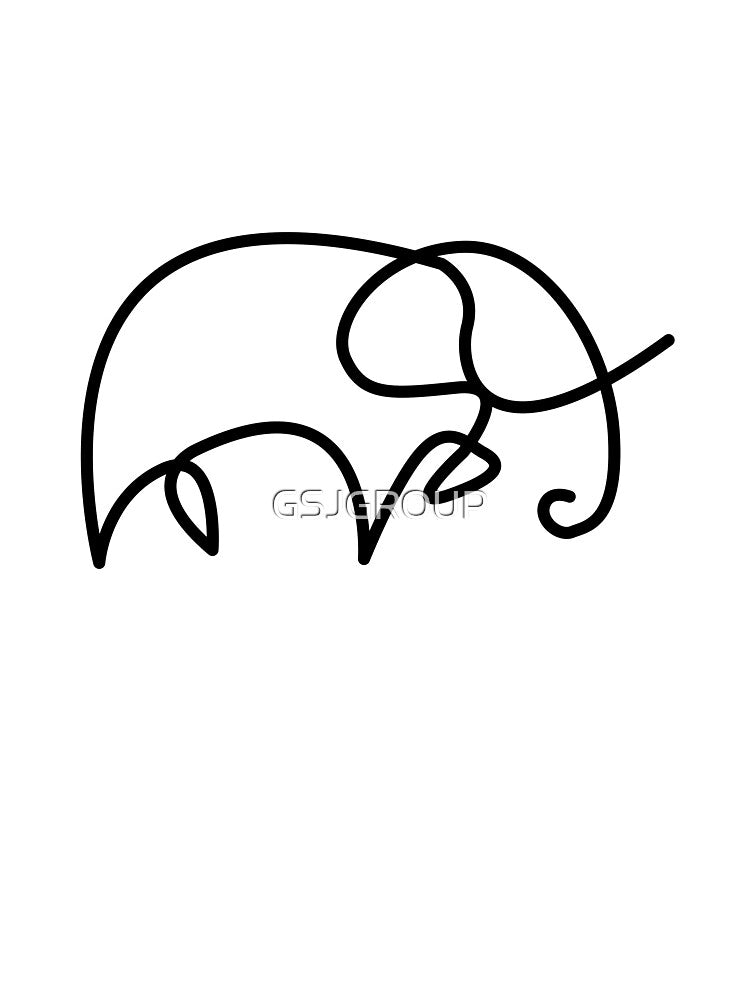 Line art elephant by GSJGROUP T-Shirts, Hoodie, Sweatshirt | BlankRebels.com (Image 3)