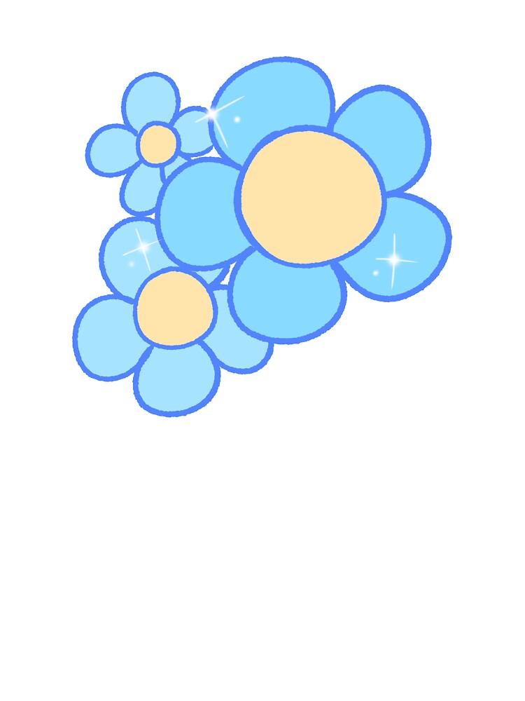 Flower Friends (blue) by gross-girl99 T-Shirts, Hoodie, Sweatshirt | BlankRebels.com (Image 3)