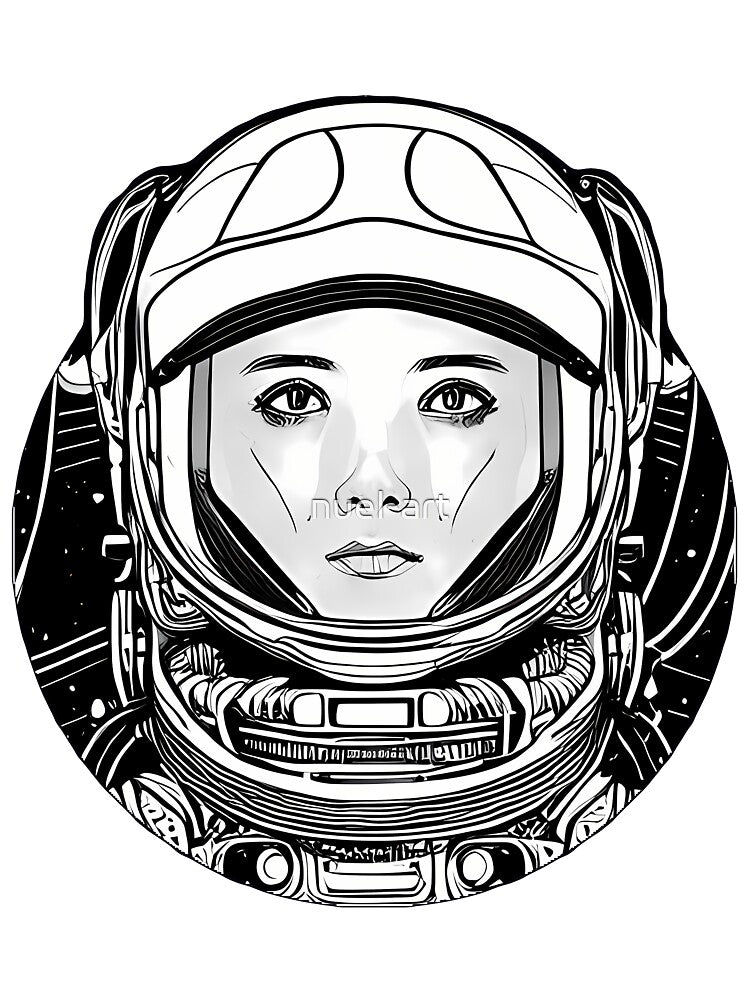 Black And White Astronaut Head by nuel-art T-Shirts, Hoodie, Sweatshirt | BlankRebels.com (Image 3)