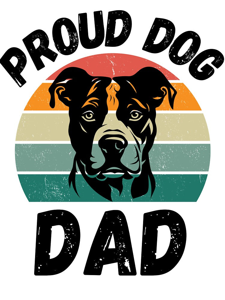 Proud Dog Dad, Vintage Style by RiffRaffGraffix T-Shirts, Hoodie, Sweatshirt | BlankRebels.com (Image 3)