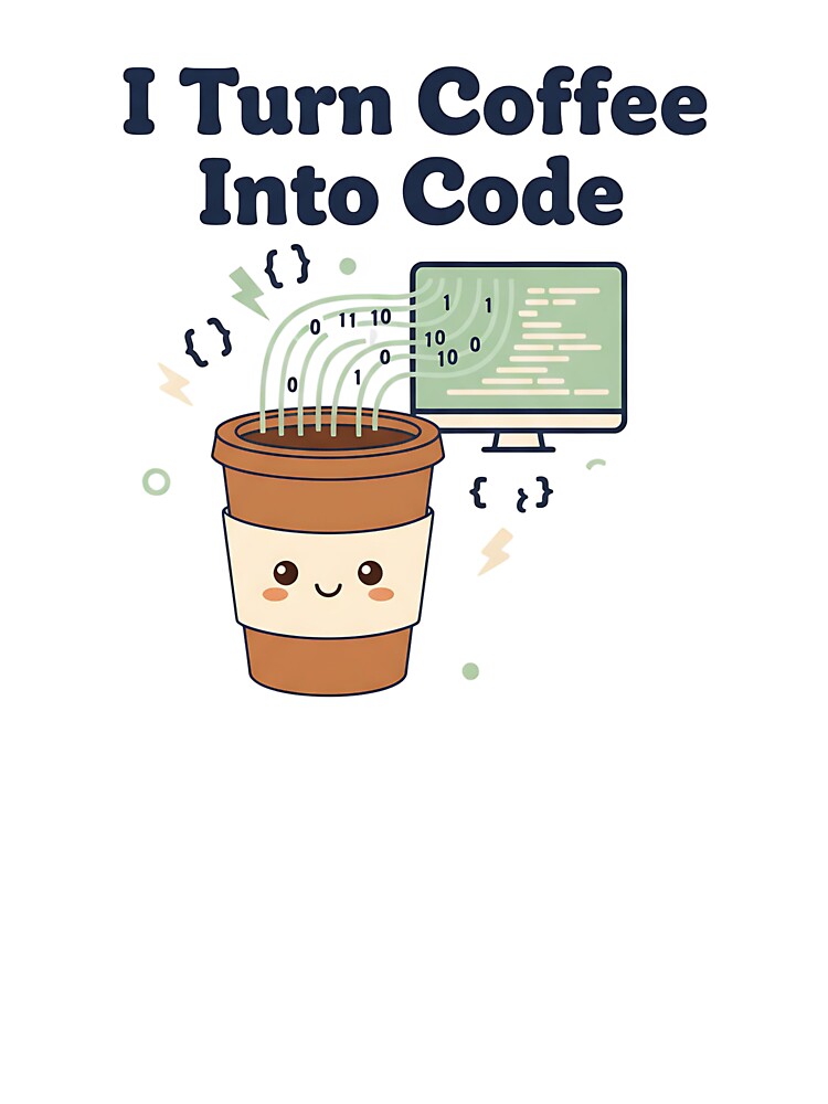 I Turn Coffee Into Code – Funny Programmer T-Shirt by Muzgle Hoodie, Sweatshirt | BlankRebels.com (Image 3)