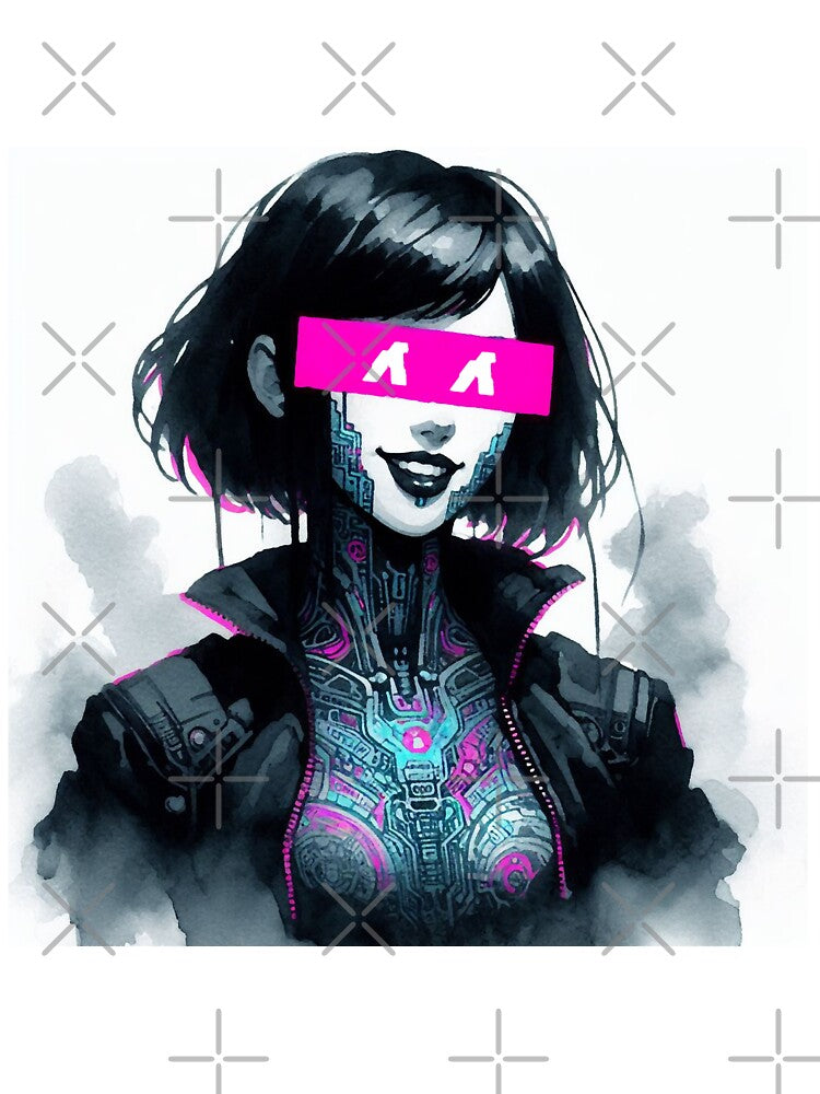 Cyberpunk Neon Grinning Girl T-Shirts, Hoodie, Sweatshirt