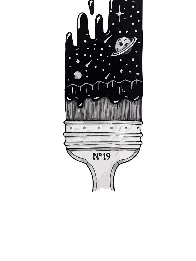 Space Brush Paint Brush Illustration by CartheArtwork T-Shirts, Hoodie, Sweatshirt | BlankRebels.com (Image 2)