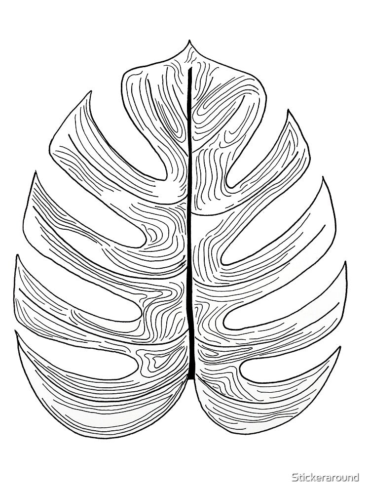 Minimal Monstera Leaf T-Shirts, Hoodie, Sweatshirt