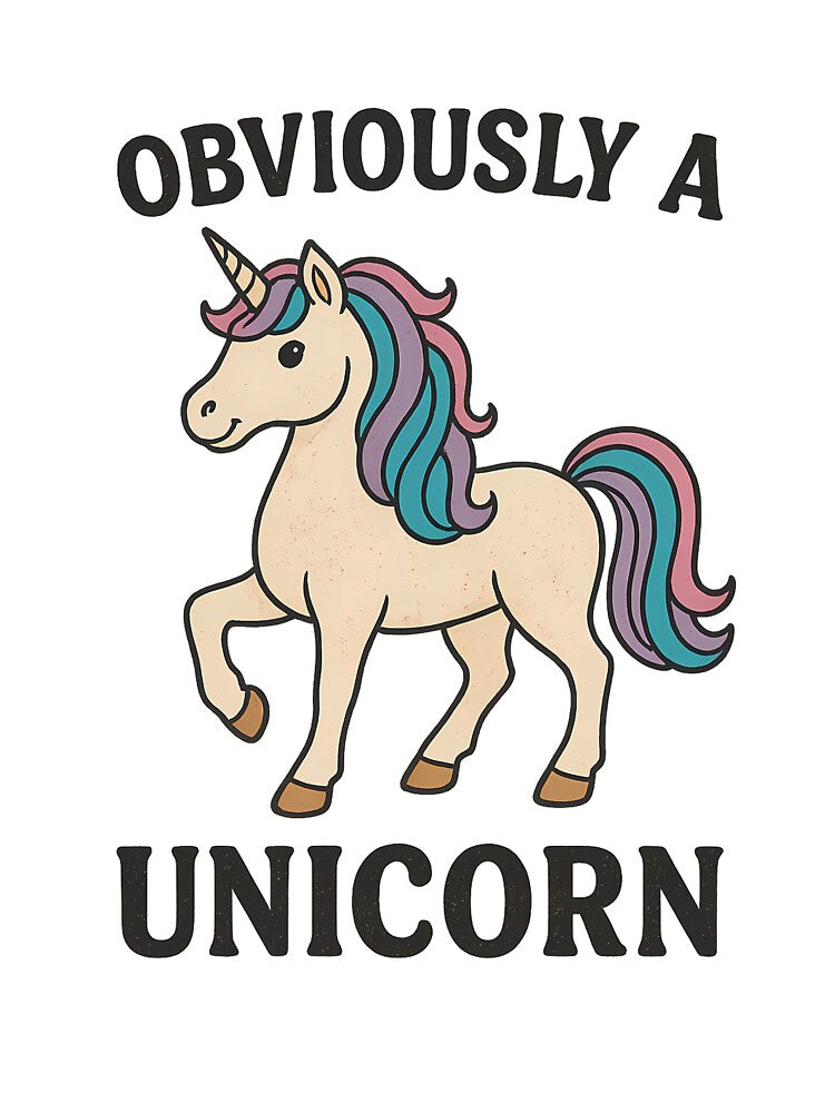 Obviously a Unicorn – Funny Unicorn Illustration by DreamiCanvas T-Shirts, Hoodie, Sweatshirt | BlankRebels.com (Image 3)