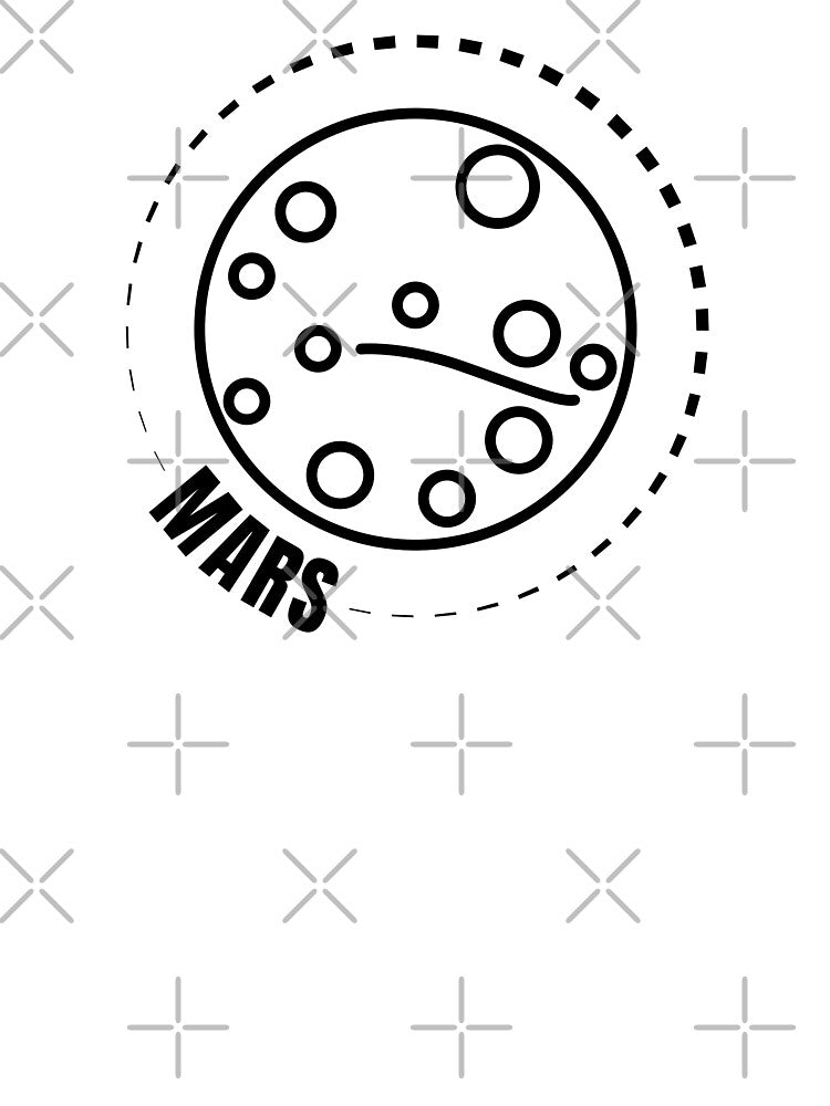 Planet Mars (BLACK DESIGN) by EleannaInSpace T-Shirts, Hoodie, Sweatshirt | BlankRebels.com (Image 3)