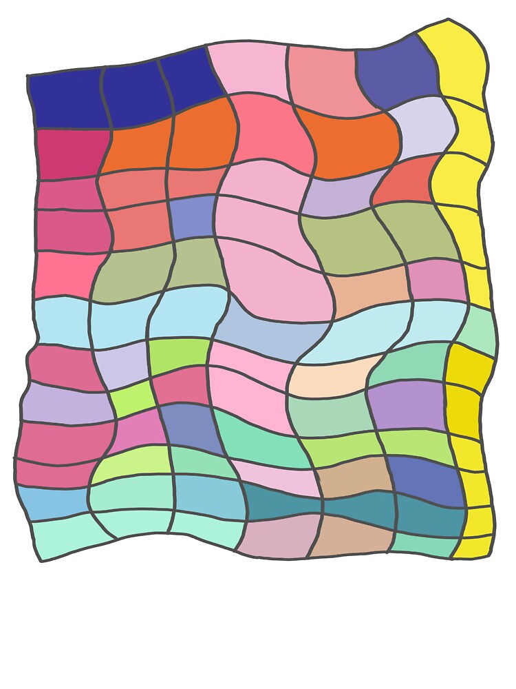 Wavy Colorful Abstract Grid by Bovoci T-Shirts, Hoodie, Sweatshirt | BlankRebels.com (Image 3)