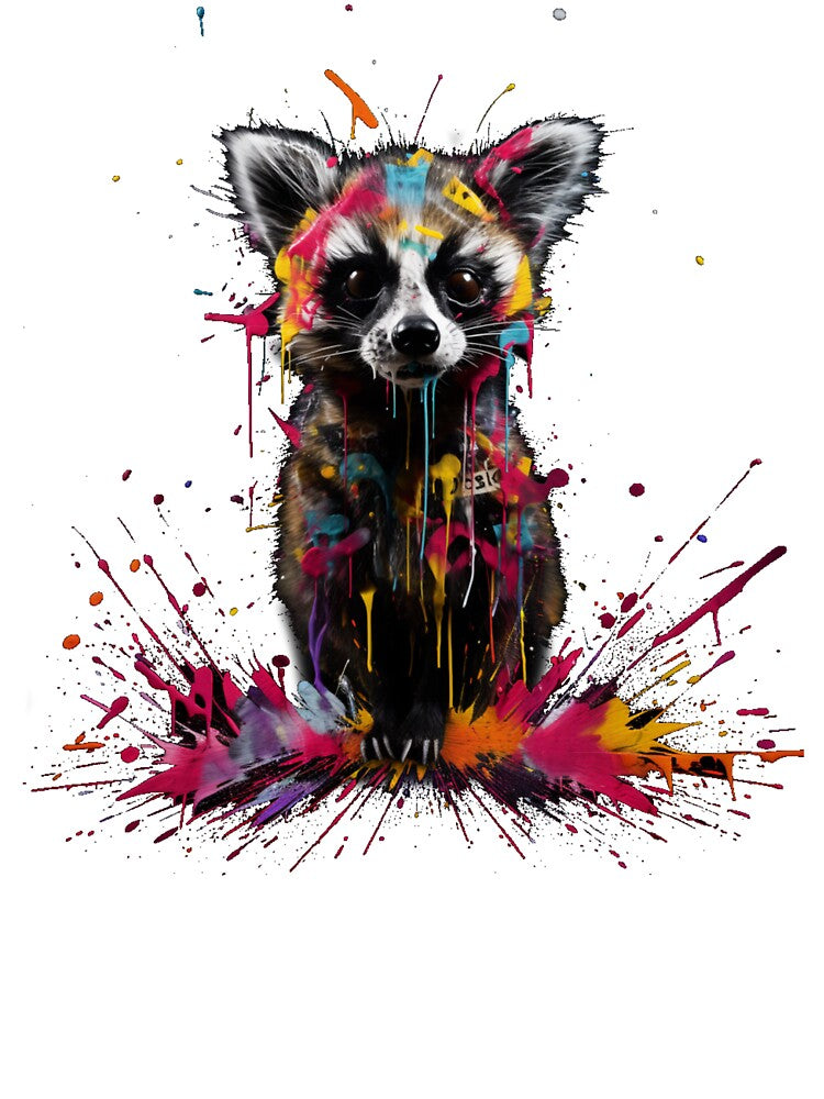 Raccoon Paint Balloon by Midsized King T-Shirts, Hoodie, Sweatshirt | BlankRebels.com (Image 3)