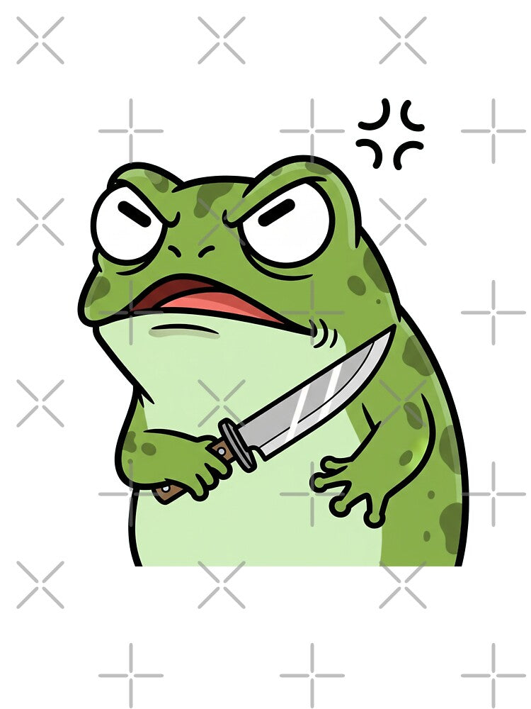 Frog With Knife Meme Drawing by 0bscurio T-Shirts, Hoodie, Sweatshirt | BlankRebels.com (Image 3)