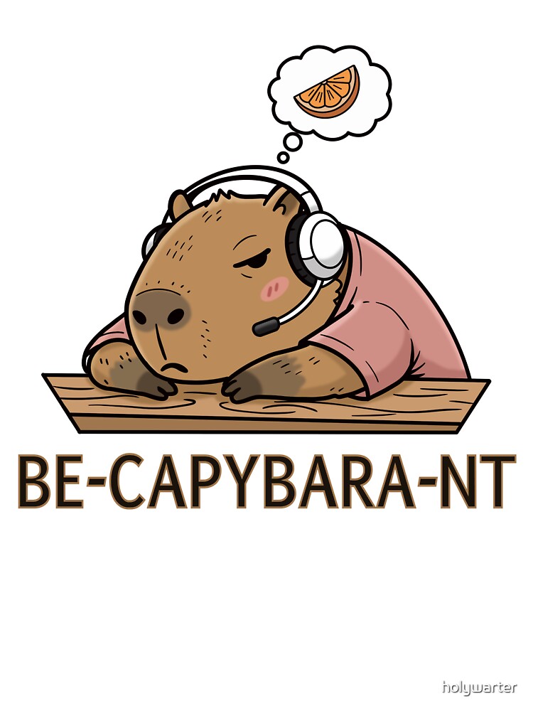 Lazy Depressed capybara Listening to Music by holywarter T-Shirts, Hoodie, Sweatshirt | BlankRebels.com (Image 3)