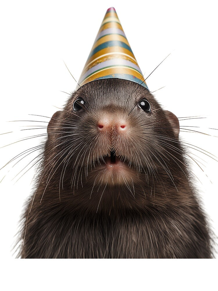 Cute Mole with Party Hat Birthday Celebration by LazyOwlStore T-Shirts, Hoodie, Sweatshirt | BlankRebels.com (Image 3)