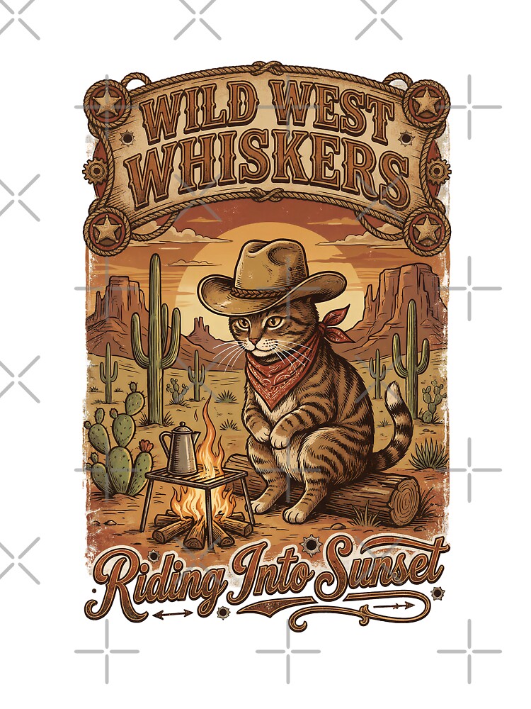 Wild West Whiskers, Cowboy Cat Lover Western by Quillway T-Shirts, Hoodie, Sweatshirt | BlankRebels.com (Image 3)