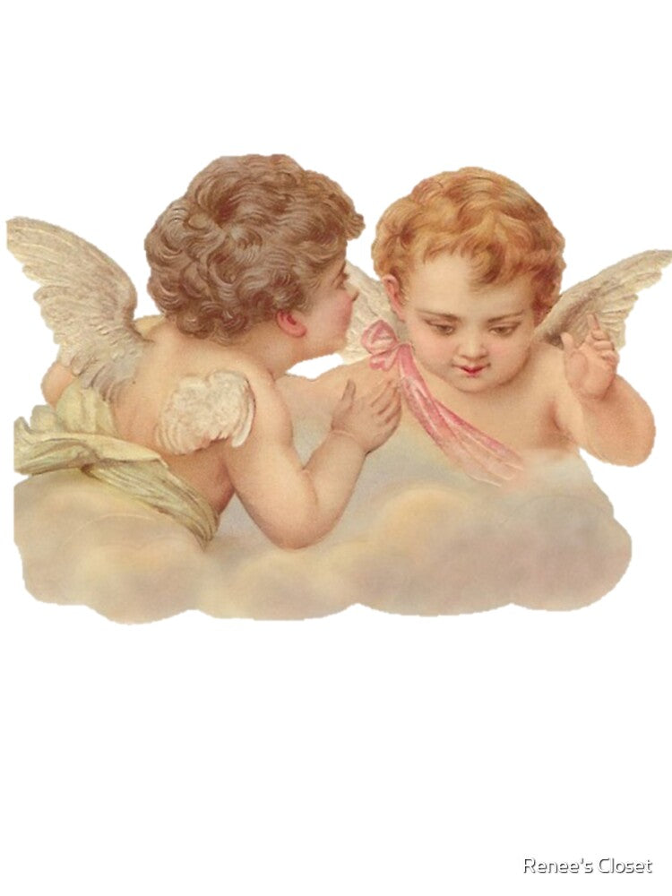 vintage cute 90's baby angels whispering with wings by Renee's Closet T-Shirts, Hoodie, Sweatshirt (Image 3)