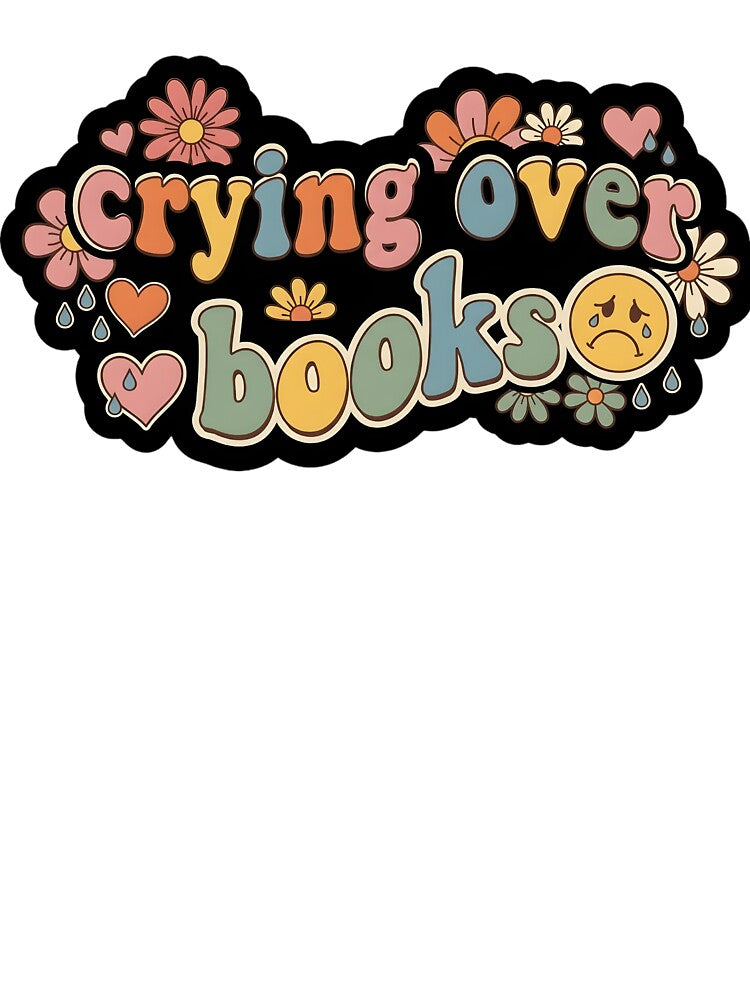 Crying Over Books Retro 70s Vintage Funny Reader - Groovy Bookish by bendypraetor0f T-Shirts, Hoodie, Sweatshirt (Image 3)