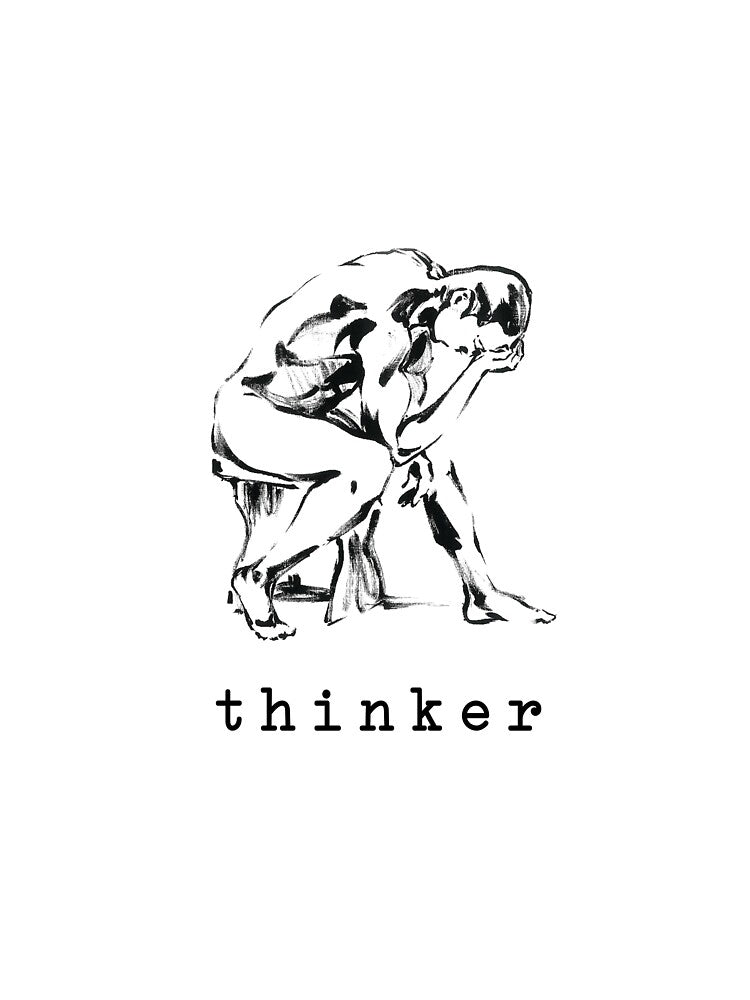 The Thinker (white) by mandeegirl17 T-Shirts, Hoodie, Sweatshirt | BlankRebels.com (Image 3)