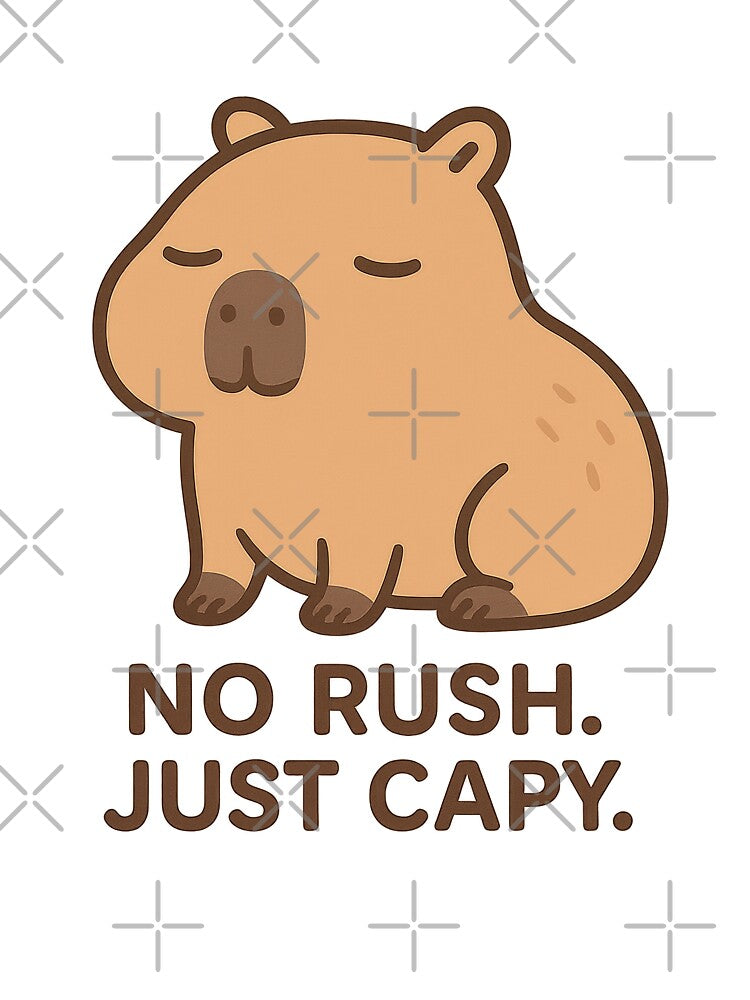 Cute Capybara – No Rush Just Capy – Chill Animal Humor T-Shirts, Hoodie, Sweatshirt