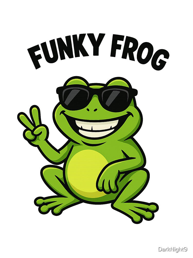 "Funky Frog - The chillest pond inhabitant" by DarkNight9 T-Shirts, Hoodie, Sweatshirt | BlankRebels.com (Image 3)