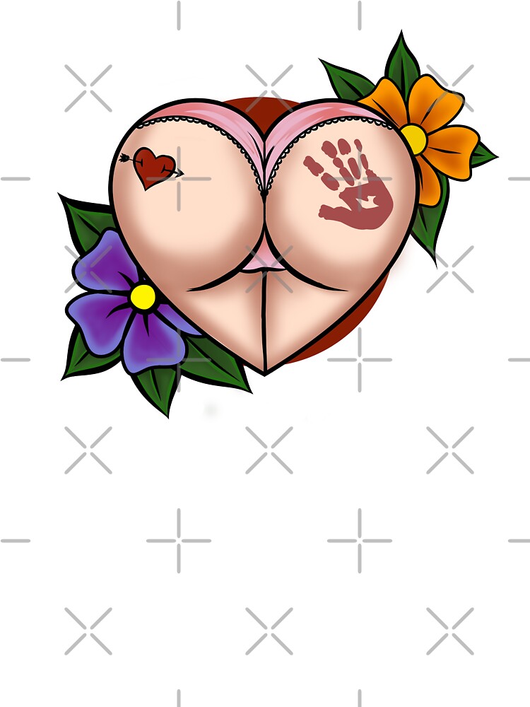 Butt traditional tattoo style by HeichousArt T-Shirts, Hoodie, Sweatshirt | BlankRebels.com (Image 3)