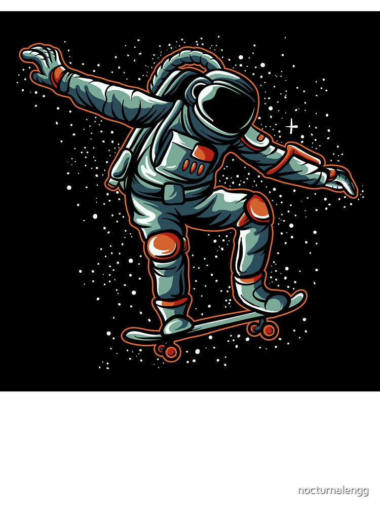 Astronaut Skateboarding in Space | Cosmic Skate Art by nocturnalengg T-Shirts, Hoodie, Sweatshirt | BlankRebels.com (Image 3)