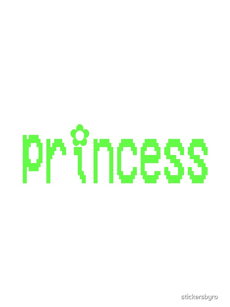 y2k neon video game "princess" text by stickersbyro ☆ T-Shirts, Hoodie, Sweatshirt | BlankRebels.com (Image 3)