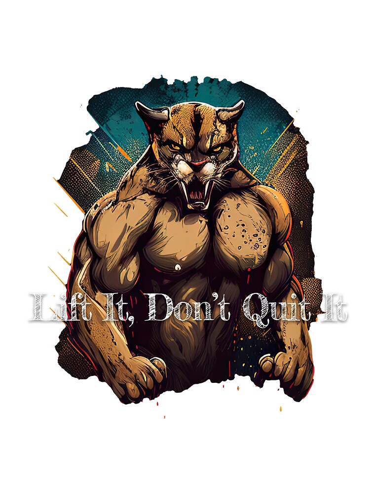 Lift It, Don't Quit It Bodybuilding Fitness Gym Workout Exercise Merch Print Design by tengamerx T-Shirts,... (Image 3)