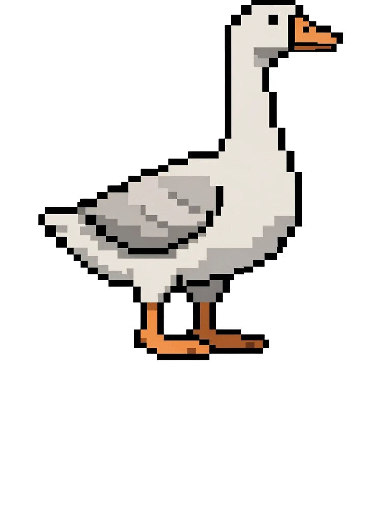 Pixel Goose – Retro 8-Bit Goose Pixel Art Character by onlin3boutiqu3