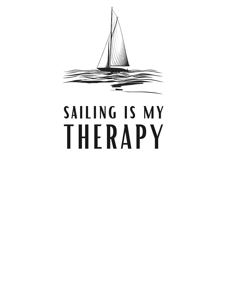 Sailing is My Therapy - Line Art Sailboat by ShadowAndSlate T-Shirts, Hoodie, Sweatshirt | BlankRebels.com (Image 3)
