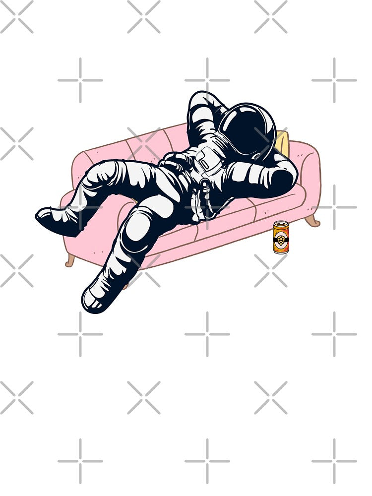 Chill Astronaut | Astronaut Relaxing on Couch by Fun-N-Cool-Tees Hoodie, Sweatshirt | BlankRebels.com (Image 3)