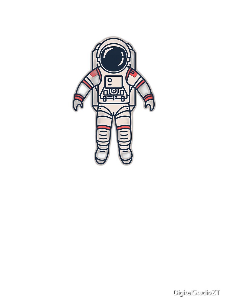 Cute Astronaut Cartoon Illustration Space Lover Design by DigitalStudioZT T-Shirts, Hoodie, Sweatshirt (Image 3)