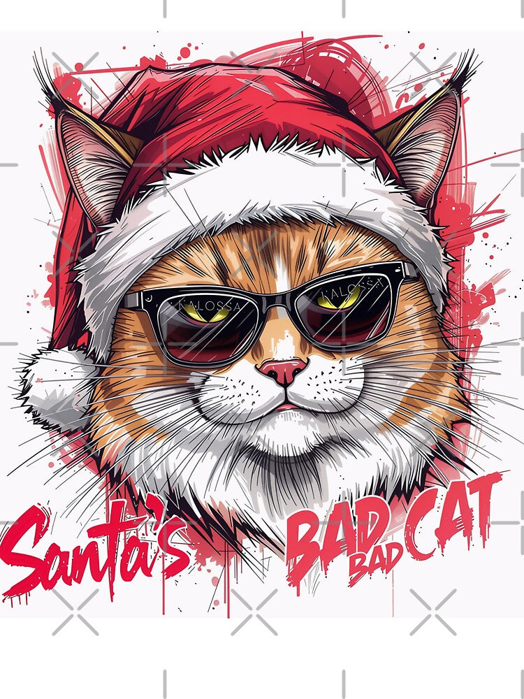Santa's BAD Cat - Christmas Cat - Bad Cat - Festive Cat by Kalossa-JR