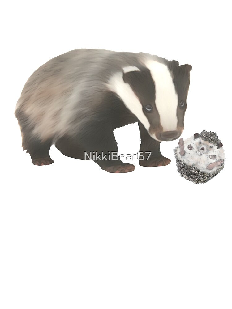 Badger and hedgehog by NikkiBear67 T-Shirts, Hoodie, Sweatshirt | BlankRebels.com (Image 3)