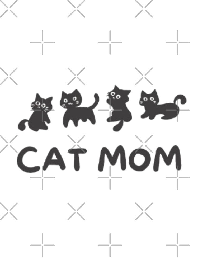 Cat Mom Minimal Black Cats – Cute Cat Lover Typography Aesthetic Design by Sanika arts T-Shirts, Hoodie, Sweatshirt (Image 3)