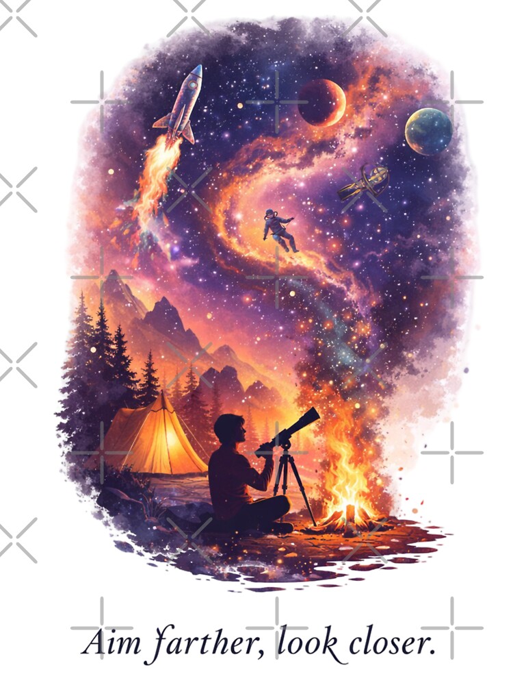 Astronomy and Curiosity Art by Kheffi T-Shirts, Hoodie, Sweatshirt | BlankRebels.com (Image 3)