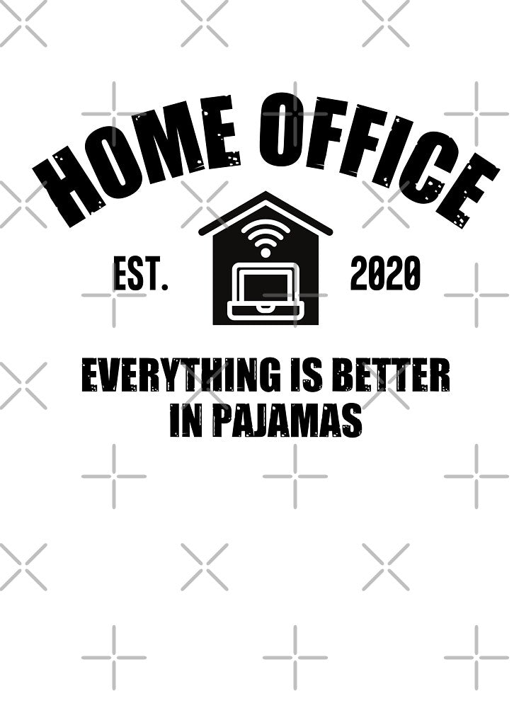 Working from home, Home office Since 2020 - Black text by Happy-PrintZ T-Shirts, Hoodie, Sweatshirt |... (Image 3)