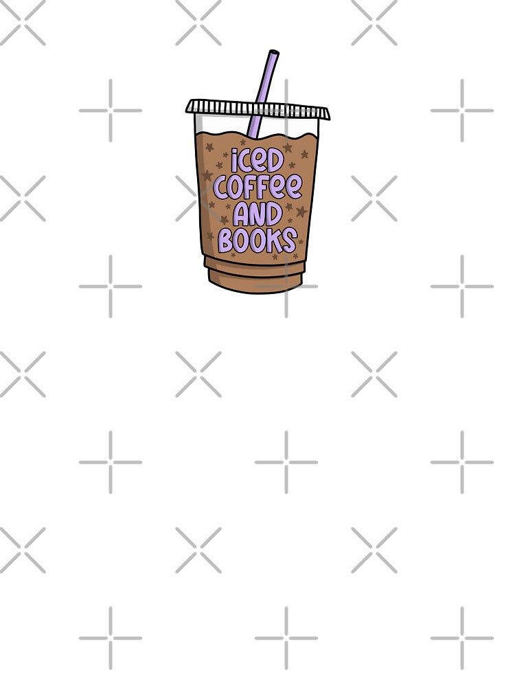 iced coffee and books - purple w stars by haileyellis17